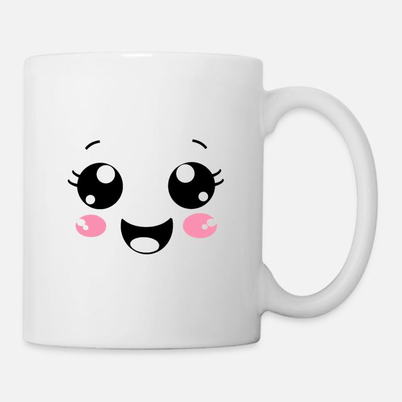 Glückliches Gesicht - Tasse - Weiß