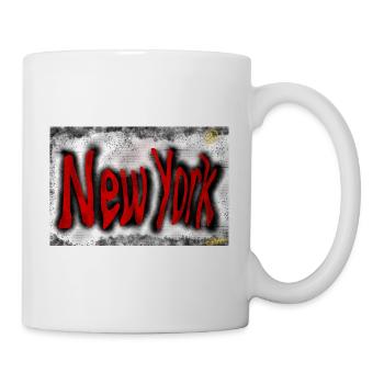 New Yorker Straßenkunst - Tasse - Weiß - Rechts