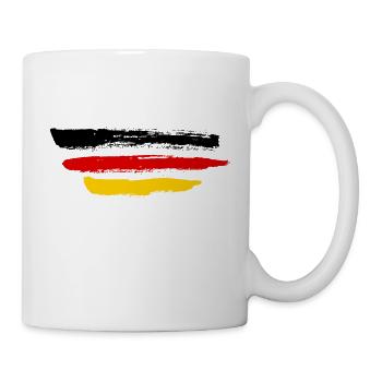 Deutschland Flagge Logo - Tasse - Weiß - Rechts