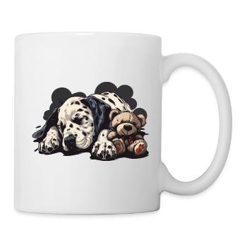 Sleeping Dalmatian with teddy bear - Mug - white - Right