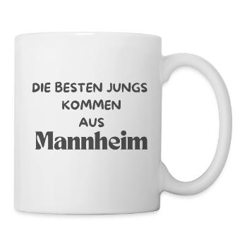 Die besten Jungs kommen aus Mannheim - Tasse - Weiß - Rechts
