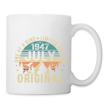 Anniversaire de juillet 1947 Cadeau d'anniversaire de juillet 1947 - Mug blanc - blanc - Droite
