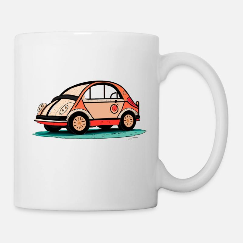 Voiture rose - Mug blanc - blanc