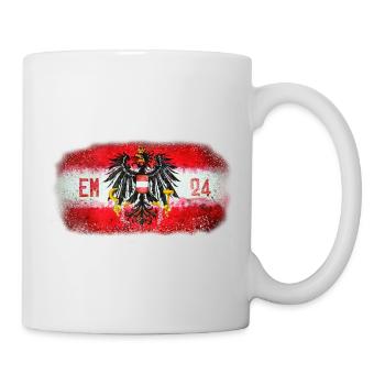 EM 2024 Österreich - Tasse - Weiß - Rechts