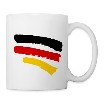 Deutschlandfahne - Style Streifen - Tasse - Weiß - Rechts
