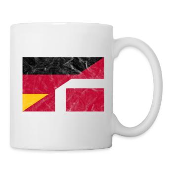 Drapeau vintage de l’Allemagne et du Danemark - Mug blanc - blanc - Droite