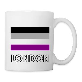 Drapeau de la fierté asexuelle de Londres - Mug blanc - blanc - Droite