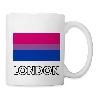 Drapeau de la Bi Pride de Londres - Mug blanc - blanc - Droite