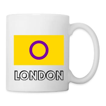 Drapeau de la fierté intersexe de Londres - Mug blanc - blanc - Droite