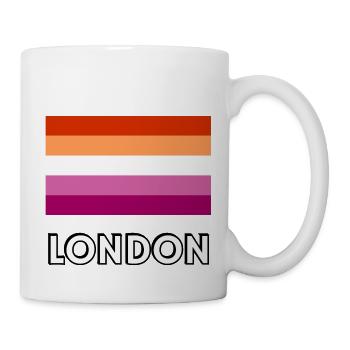 Drapeau de la fierté lesbienne de Londres - Mug blanc - blanc - Droite