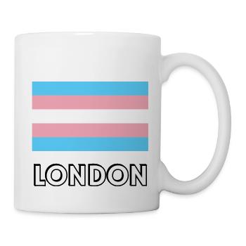 Trans Pride Flagge London - Tasse - Weiß - Rechts