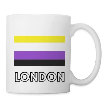 Non binary Pride Flag London - Mug - white - Right