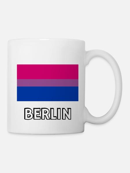 Bi Pride Flagge Berlin - Tasse - Weiß