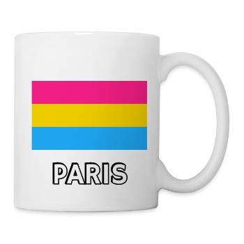 Pan Pride Flagge Paris - Tasse - Weiß - Rechts