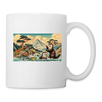 Das Paradies der Fischotter - Tasse - Weiß - Rechts
