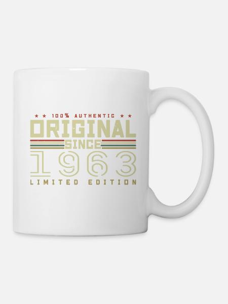 Original 1963 Geburtstagsgeschenk 1963 Retro 1963 - Tasse - Weiß