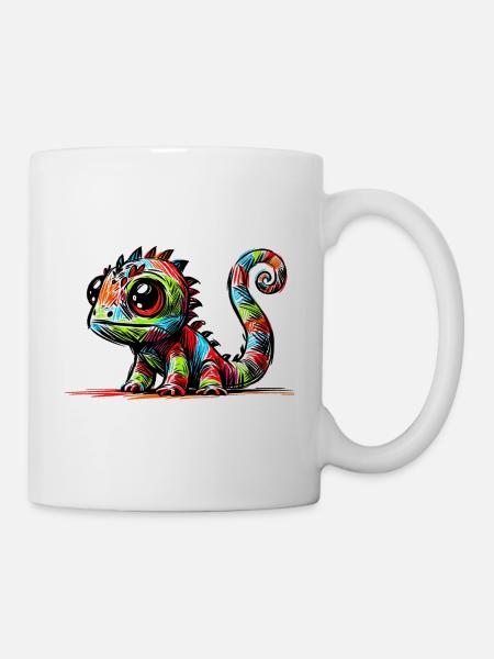 Chamäleon - Tasse - Weiß