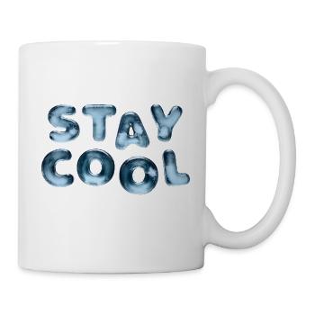 Stay Cool Ice Cubes Ice Cream Font - Mug - white - Right