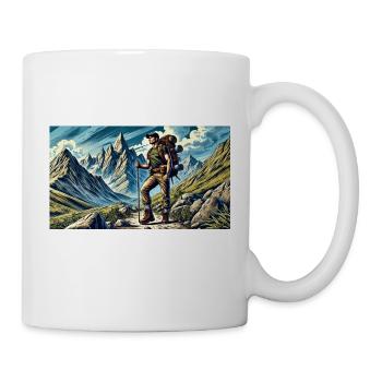 Hiking in the mountains l - Mug - white - Right