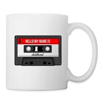 Retro Cassette - Childhood Mixtape - Mug - white - Right