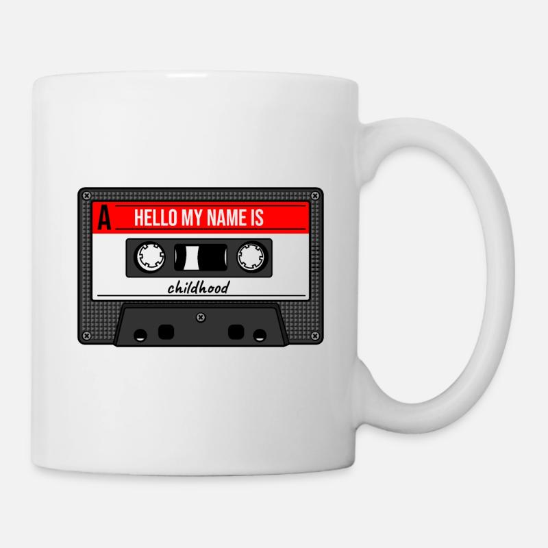 Cassette rétro - Mixtape d’enfance - Mug blanc - blanc