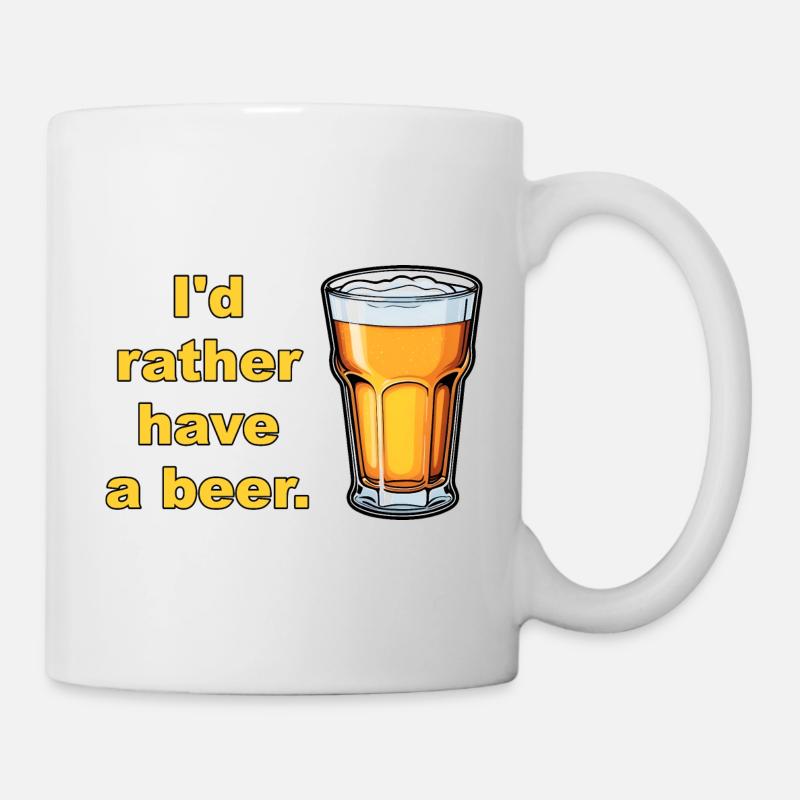 Je préfère prendre une bière. Coupe - Mug blanc - blanc
