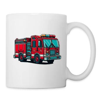 Feuerwehrauto - Tasse - Weiß - Rechts