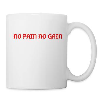 NO PAIN NO GAIN - Mug blanc - blanc - Droite