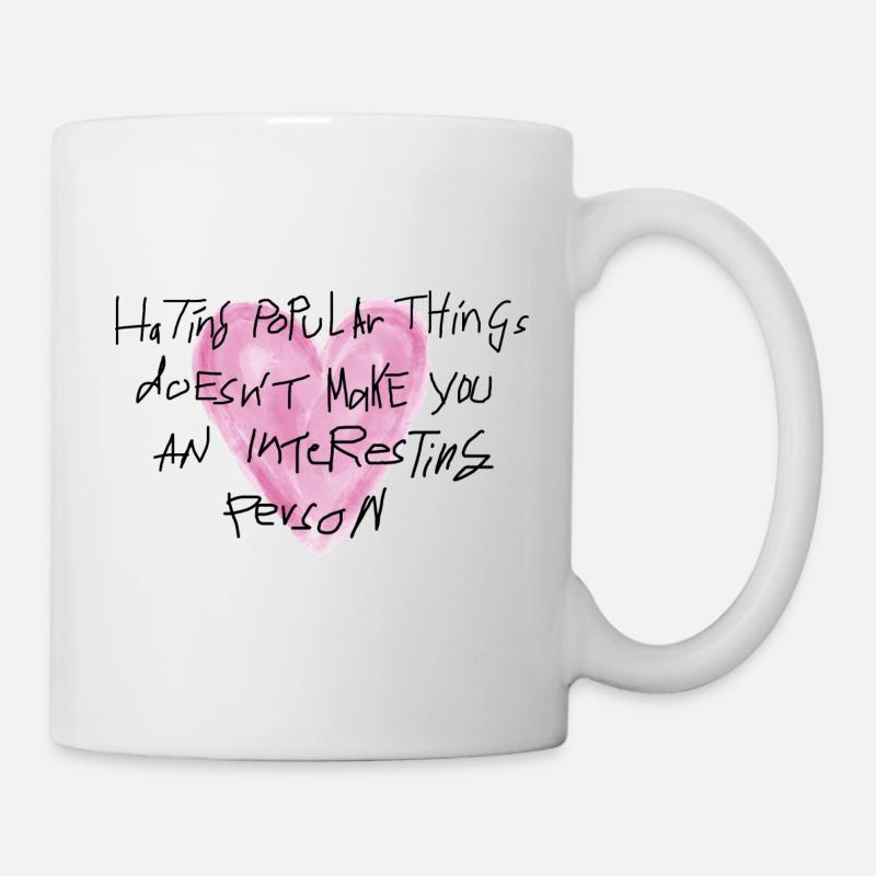 Handschrift Statement Herz - Tasse - Weiß