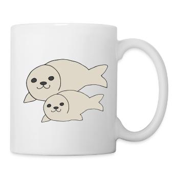 Seal small and large - Mug - white - Right