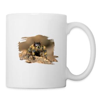 phidippus otiosus jumping spider, spring spinne - Mug - white - Right