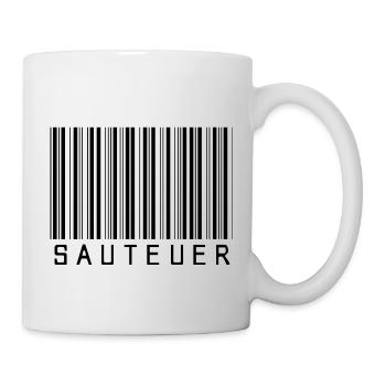 Strichcode "SAUTEUER" black/schwarz - Tasse - Weiß - Rechts