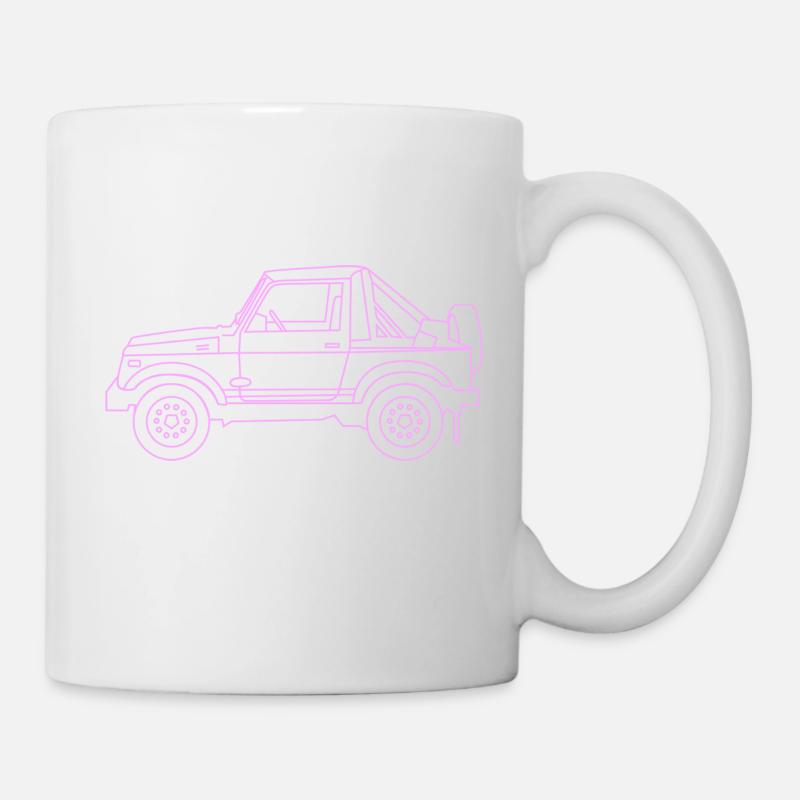 4x4 Rosa - Tasse - Weiß