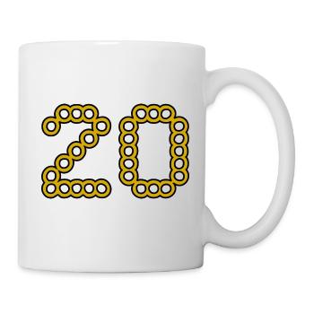 20. 20 YEARS. 20th ANNIVERSARY. 20 YEARS ANNIVERSARY. - Mug - white - Right