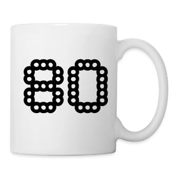 80. 80 YEARS. 80th ANNIVERSARY. 80 YEARS ANNIVERSARY. - Mug - white - Right