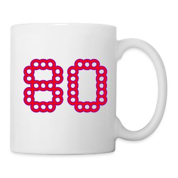 80. 80 YEARS. 80th ANNIVERSARY. 80 YEARS ANNIVERSARY. - Mug - white - Right