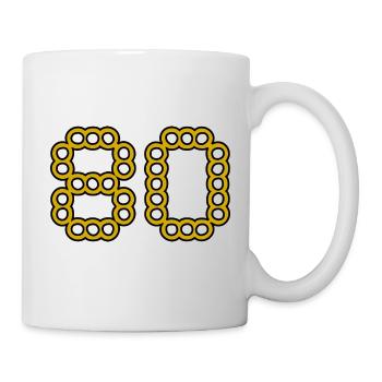 80. 80 ANS. 80e ANNIVERSAIRE. ANNIVERSAIRE 80 ANS. - Mug blanc - blanc - Droite