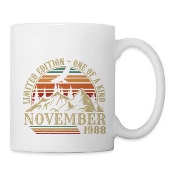 Né en Novembre 1988 - Anniversaire Novembre 1988 - Mug blanc - blanc - Droite