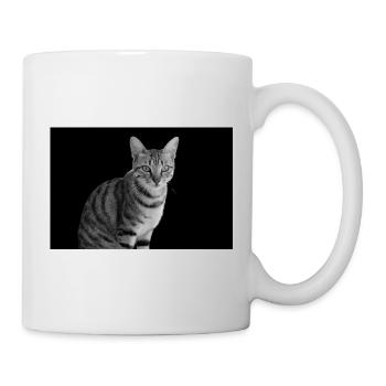 Katze weiß-schwarz - Tasse - Weiß - Rechts