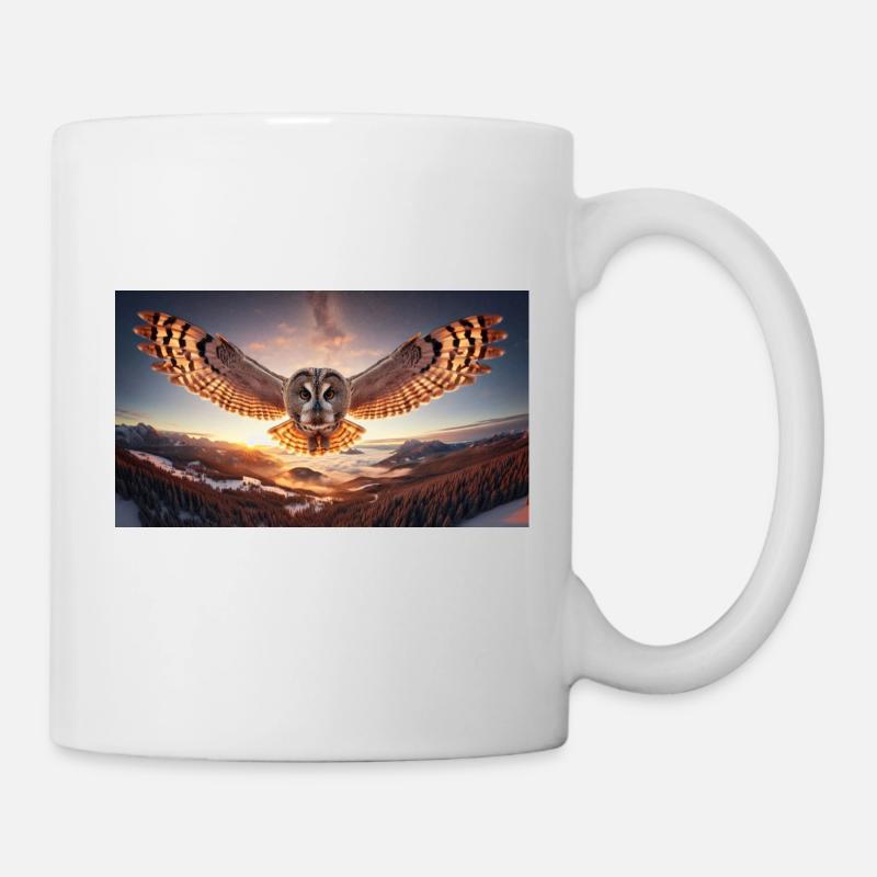 Flying Owl - Mug - white
