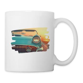 Classique turquoise au coucher du soleil - Mug blanc - blanc - Droite