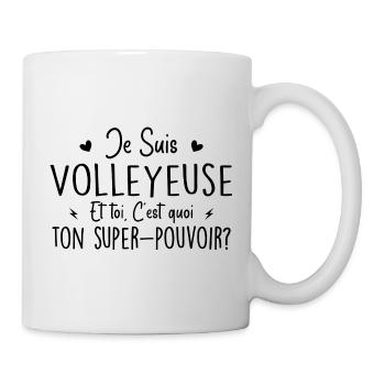 I'm a volleyball player. What's your superpower? - Mug - white - Right