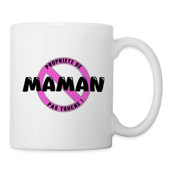 Propriété de maman, noir - Mug blanc - blanc - Droite