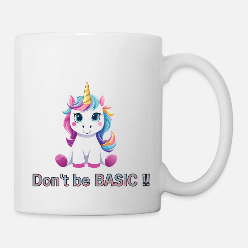 Don't be BASIC !! - Mug blanc - blanc