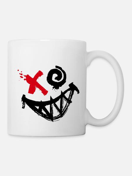 Purge Smilie Techwear Style - Tasse - Weiß