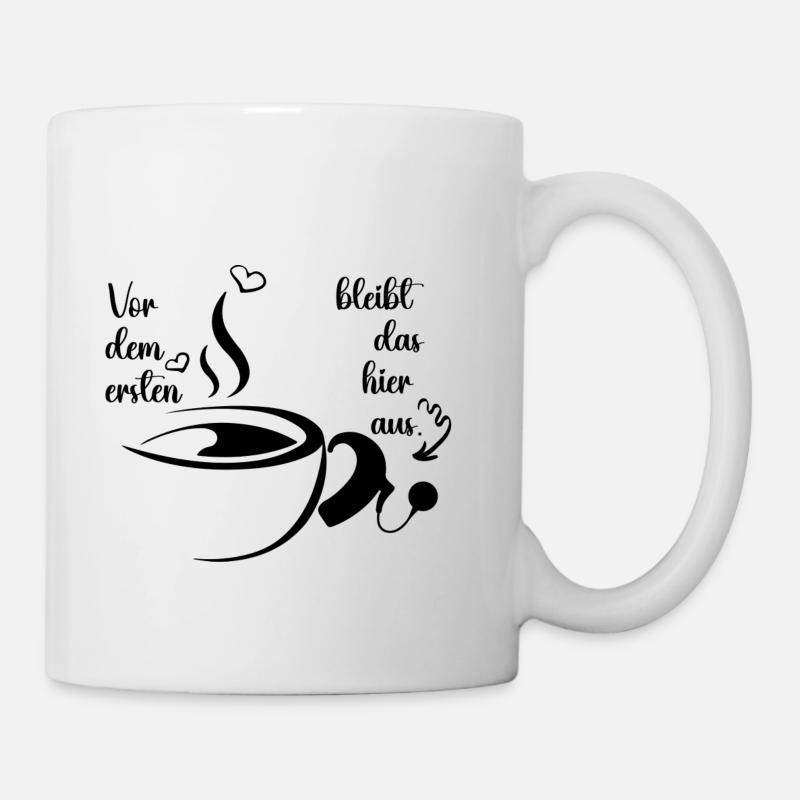 Vor dem ersten Kaffee bleicht das CI aus - Tasse - Weiß