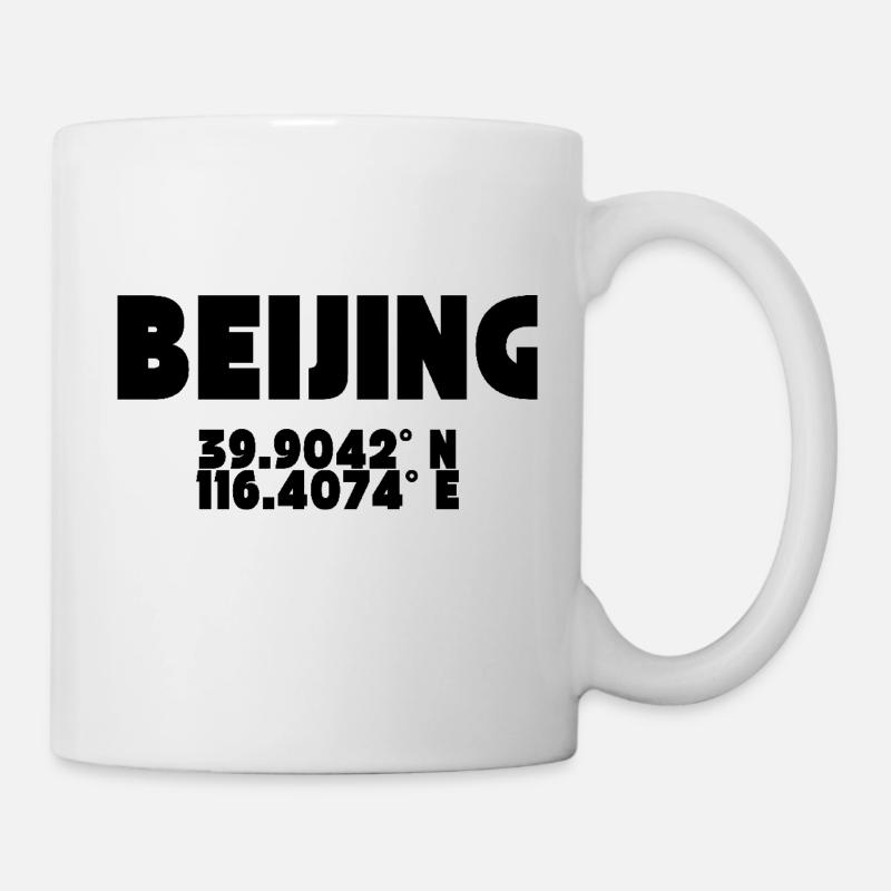 Pékin - Concevoir avec des coordonnées - Mug blanc - blanc