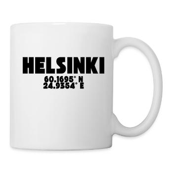 Helsinki - Conception de t-shirt avec coordonnées - Mug blanc - blanc - Droite