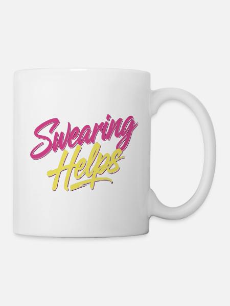 Swearing Helps 12 - Tasse - Weiß