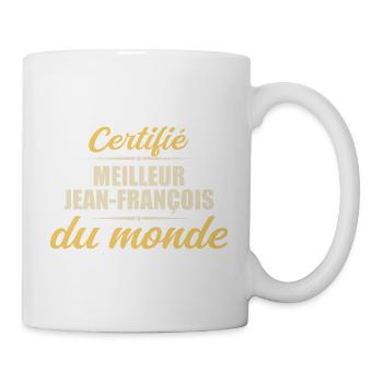 Certified best jeans françois in the world - Mug - white - Right